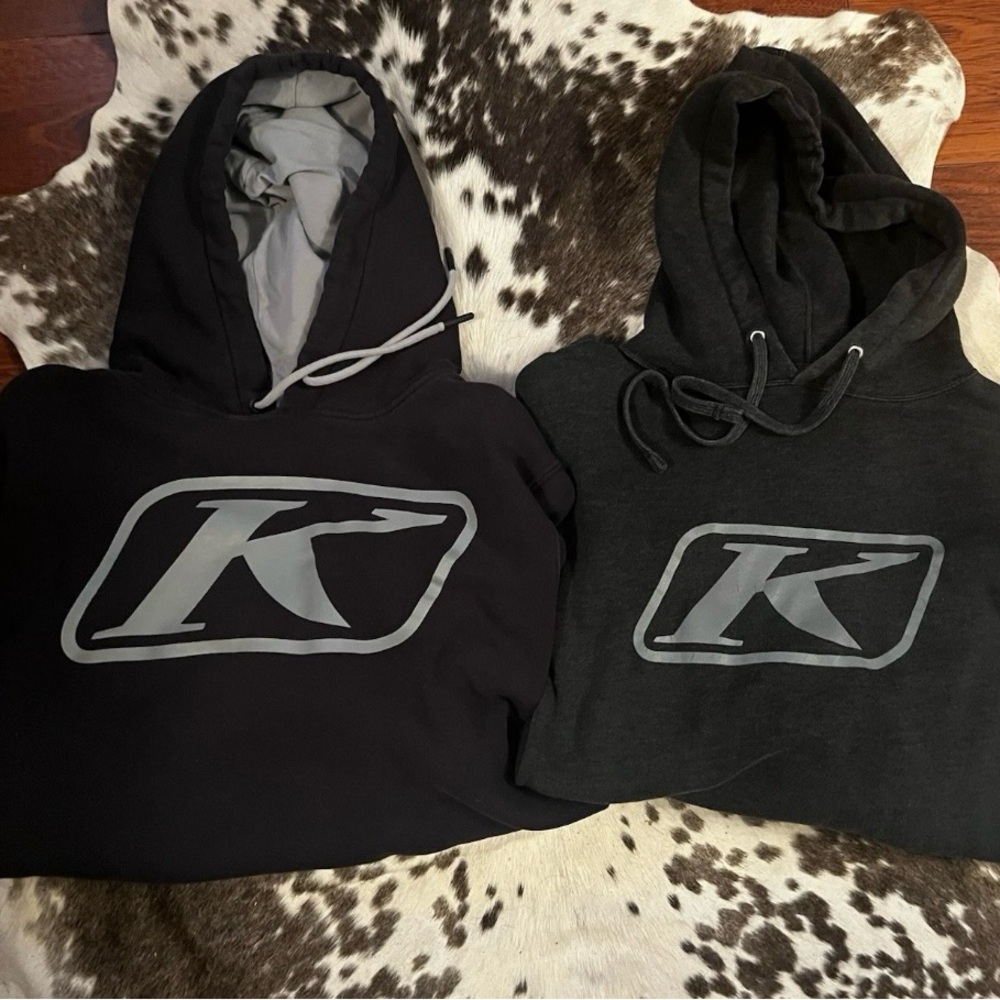 Klim Black and Gray Hoodies with Logo